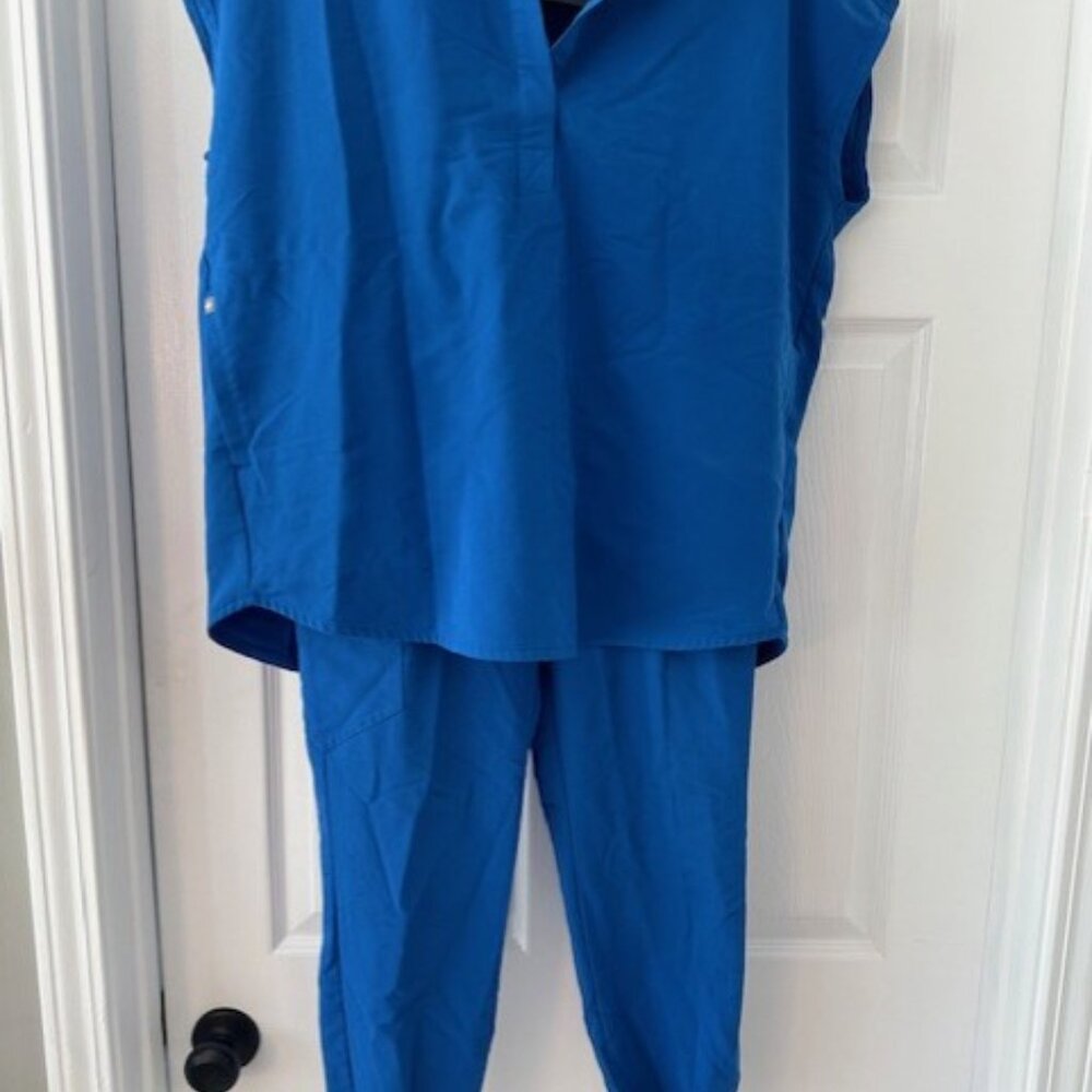 Figs scrubs- bright blue